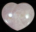 Polished Rose Quartz Heart - Madagascar #63015-1